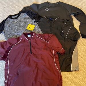 Youth Large Evoshield pullover baseball tee and cage pullover Mizuno